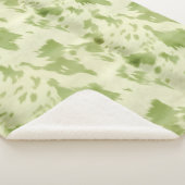 Grüne Creme Cowhide Sherpadecke (3/4)