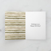 Grüne Creme Gold Streifen Karte (Innenseite)