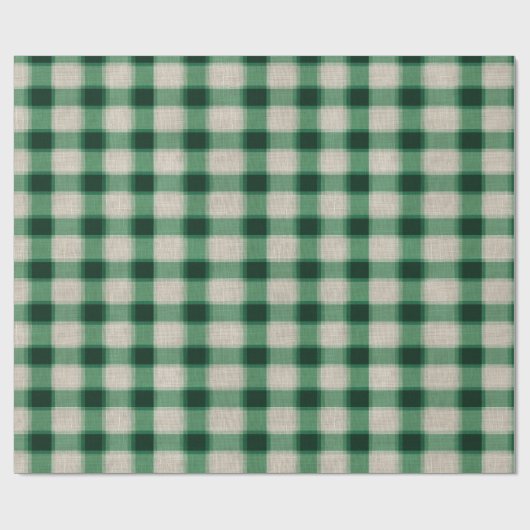 Grüne Creme Kariert Geschenkpapier (Flach)
