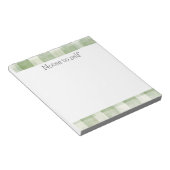 Grüne Creme Kariert Notizblock (angewinkelt)
