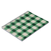 Grüne Creme Kariert Notizblock (Linke Seite)