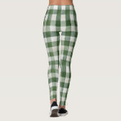 Grüne Creme-Streifen Leggings (Rückseite)