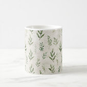 Grüne Cremeblätter Kaffeetasse (Mittel)
