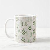 Grüne Cremeblätter Kaffeetasse (Links)