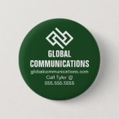 Grüne Cyber Technologie Computerfirmenindividuelle Button (Vorderseite)