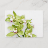 Grüne Cymbidium Orchid Hochzeitsempfehlung Beilage Begleitkarte (Rückseite)