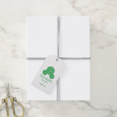 Grüne D20-Dice-Hochzeitsmarken Geschenkanhänger (Mit Garn)