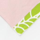 Grüne Dahlia-Blume, Blumenmuster, Ihr Name Fleecedecke (Ecke)