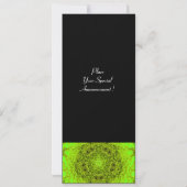 GRÜNE DAHLIA, TOPAZ, hellgrün, schwarz gelb Einladung (Rückseite)