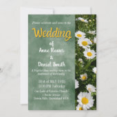 Grüne Daisy Katholische Hochzeit Einladung (Vorderseite)