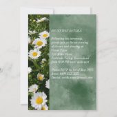 Grüne Daisy Katholische Hochzeit Einladung (Rückseite)