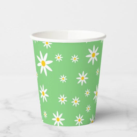Grüne Daisy Paper Cups Pappbecher (Links)