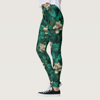 Grüne Damen-Aktivkleidung Gardenias Inspiriert Leggings