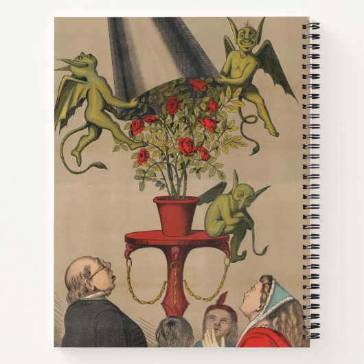 Grüne Dämonen, die die Abdeckung von Bouquet von R Notizblock (Rückseite)