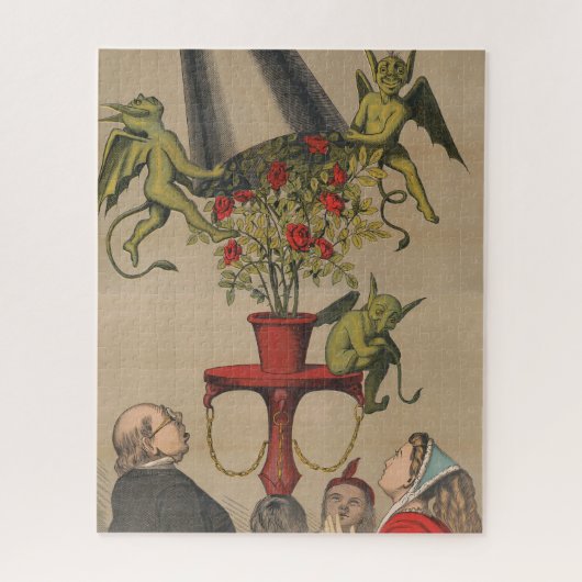 Grüne Dämonen, die die Abdeckung von Bouquet von R Puzzle (Vertikal)