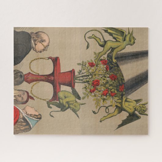 Grüne Dämonen, die die Abdeckung von Bouquet von R Puzzle (Horizontal)