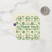 Grüne Dankeschön-Karte Mitteilungskarte (Vorderseite/Rückseite Beispiel)