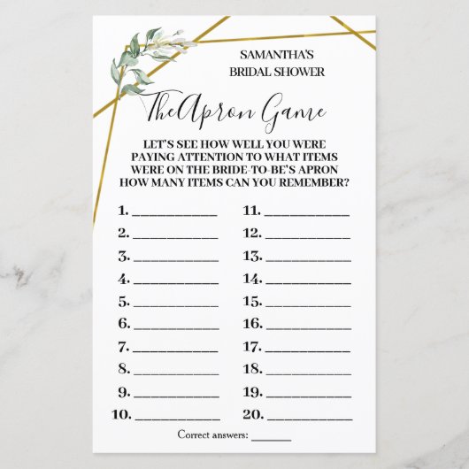 Grüne Das zweisprachige Schürze-Brautparty (Vorderseite)