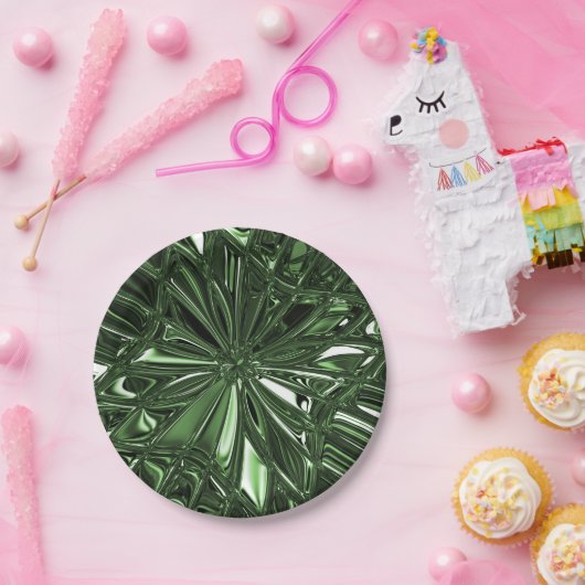 Grüne Decorative Pappteller (Party)