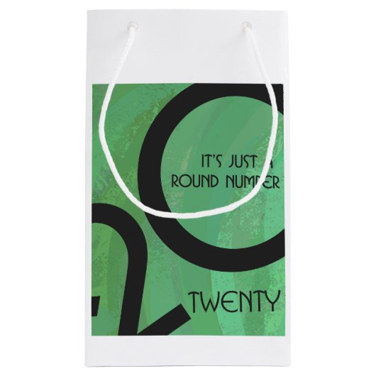 Grüne Dekade 20. Geburtstag Kleine Geschenktüte (Rückseite)