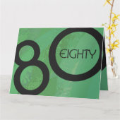 Grüne Dekade 80. Geburtstag Karte (Gelbe Blume)