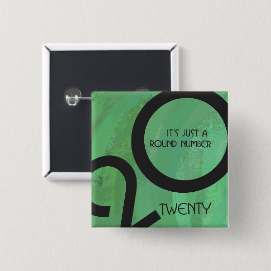Grüne Dekade zum Geburtstag Button (Vorne & Hinten)