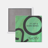 Grüne Dekade zum Geburtstag Magnet (Vorderseite/Rückseite)