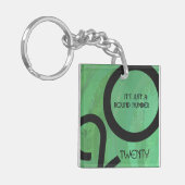 Grüne Dekade zum Geburtstag Schlüsselanhänger (Vorderseite links)