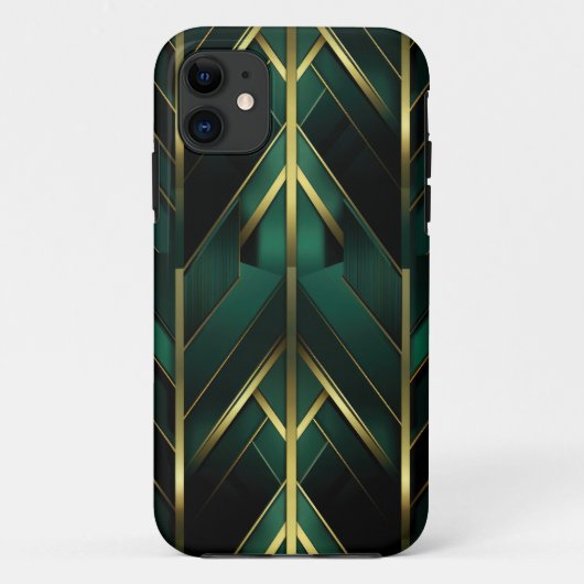 Grüne Dekoration Case-Mate iPhone Hülle (Rückseite)