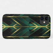 Grüne Dekoration Case-Mate iPhone Hülle (Rückseite (Horizontal))