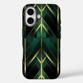 Grüne Dekoration iPhone 16 Hülle