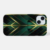 Grüne Dekoration iPhone 15 Hülle (Rückseite (Horizontal))
