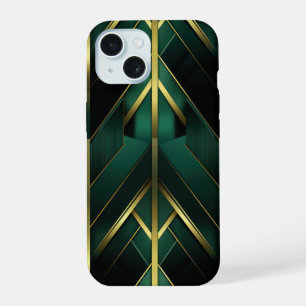 Grüne Dekoration iPhone 15 Hülle
