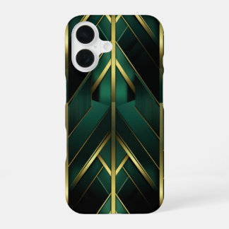 Grüne Dekoration iPhone 16 Hülle