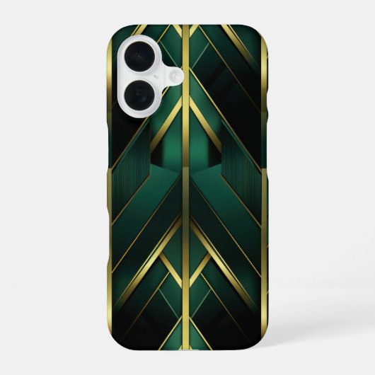 Grüne Dekoration iPhone 16 Hülle (Rückseite)