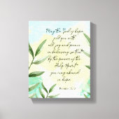 Grüne dekorative Bibelmauer Leinwanddruck (Vorderseite)