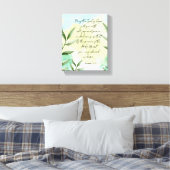 Grüne dekorative Bibelmauer Leinwanddruck (Insitu (Schlafzimmer))