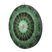 Grüne dekorative Blumen Dartboard Dartscheibe (Vorderseite rechts)