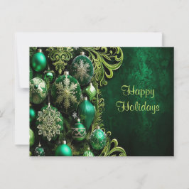 Grüne dekorative Ornamente Urlaub Postkarte