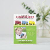 Grüne der Geburtstags-Party Einladung des (Stehend Vorderseite)