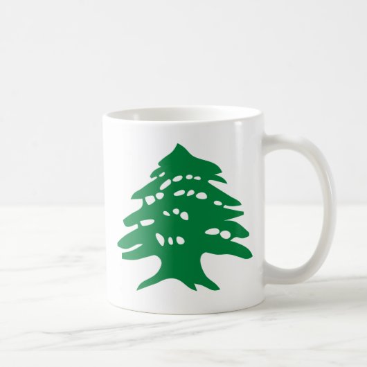 Grüne der Libanon-Zeder Kaffeetasse (Rechts)