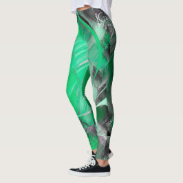 Grüne Designer-Leggings Leggings