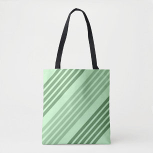 Grüne Diagonal Streifen Totbeutel Tasche