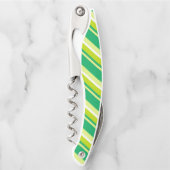 Grüne Diagonalstreifen Kellnermesser (Vorderseite)