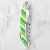 Grüne Diagonalstreifen Kellnermesser (Rückseite)
