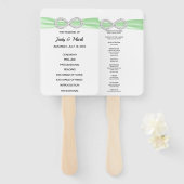 Grüne Diamant Unfinity Hochzeitsförderer Fächer (Vorne und Hinten)