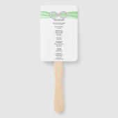 Grüne Diamant Unfinity Hochzeitsförderer Fächer (Rückseite)