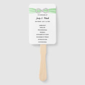 Grüne Diamant Unfinity Hochzeitsförderer Fächer (Vorderseite)