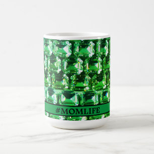 Grüne Diamanten Edelsteine #MOMLIFE Kaffeetasse