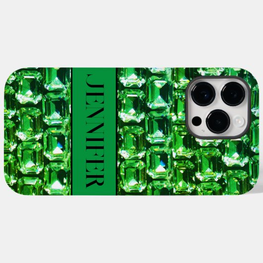 Grüne Diamanten, grüne Edelsteine-Schmuckmuster Case-Mate iPhone Hülle (Rückseite (Horizontal))
